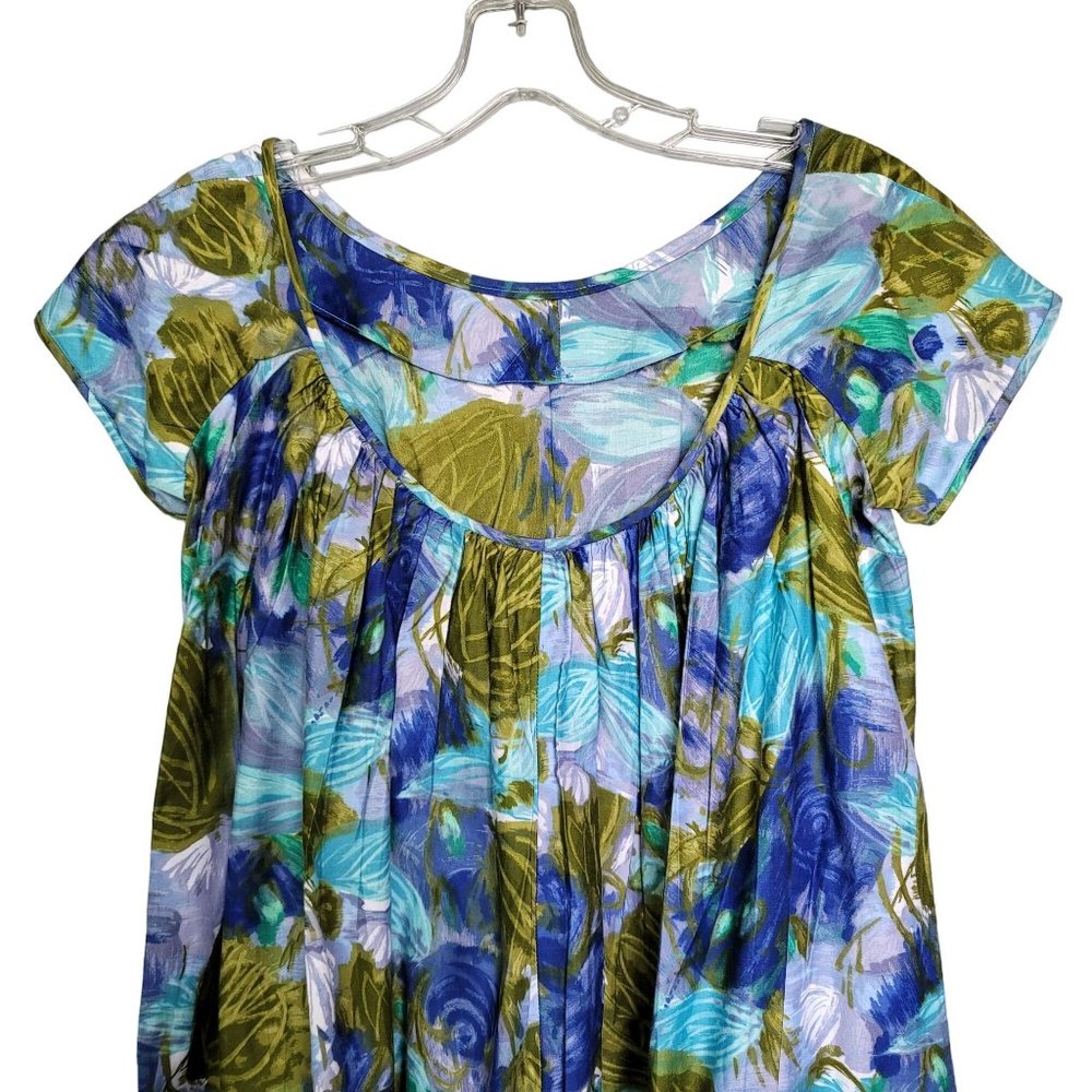 Vintage Liberty House By Kiyomi Hawaiian Floral Maxi Long Dress. Size S - Picture 7 of 10